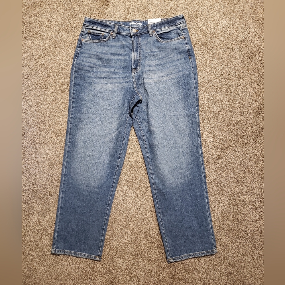 Brand new!! NWT women's Sonoma straight leg denim jeans size 16